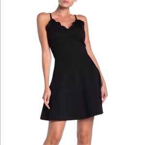 Love...ady Scallop V-Neck Fit and Flare